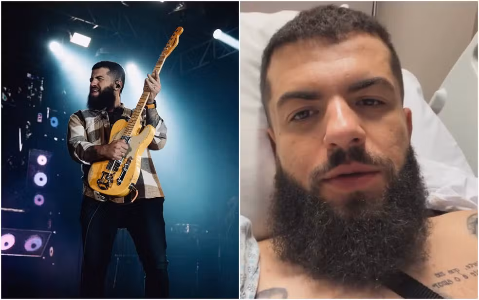 O cantor quebrou a mão após o show realizado no sábado (4).